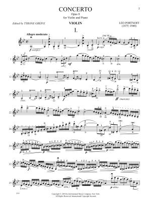 Concerto, Opus 8 - Portnoff/Greive - Violin/Piano - Sheet Music