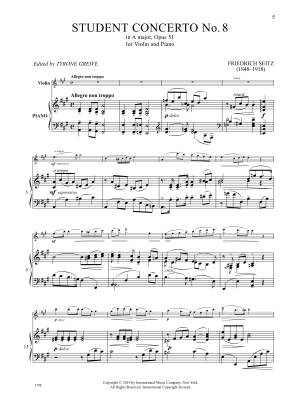 Student Concerto No. 8 in A major, Opus 51 - Seitz/Greive - Violin/Piano - Sheet Music