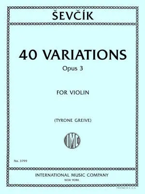 International Music Company - 40 Variations, Opus 3 - Sevcik/Greive - Violin - Book