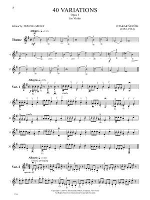 40 Variations, Opus 3 - Sevcik/Greive - Violin - Book
