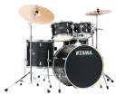 Tama - Imperialstar 5-Piece Complete Drum Kit (22,10,12,16,SD) with Cymbals and Hardware - Black Oak Wrap