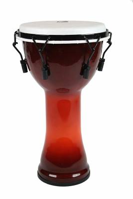 Toca Percussion - Freestyle II Mechanically Tuned 14-Inch Djembe with Bag - African Sunset Finish