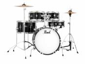 Pearl - Roadshow Jr. 5-Piece Drum Kit (16,8,10,13,SD) with Cymbals and Hardware - Jet Black