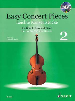 Schott - Easy Concert Pieces, Volume 2 - Mohrs - Double Bass/Piano - Book/CD