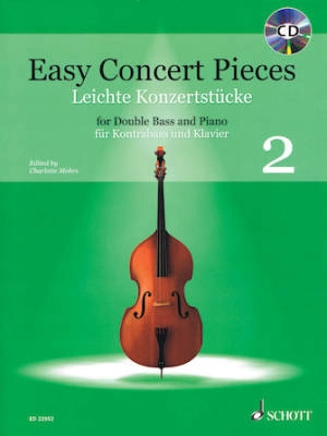Schott - Easy Concert Pieces, Volume 2 - Mohrs - Double Bass/Piano - Book/CD