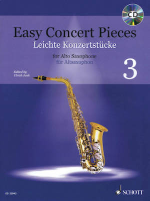 Schott - Easy Concert Pieces, Volume 3 - Junk - Alto Saxophone/Piano - Book/CD