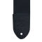 Nylon/Leather-End Guitar Strap with Pick Holder - Black