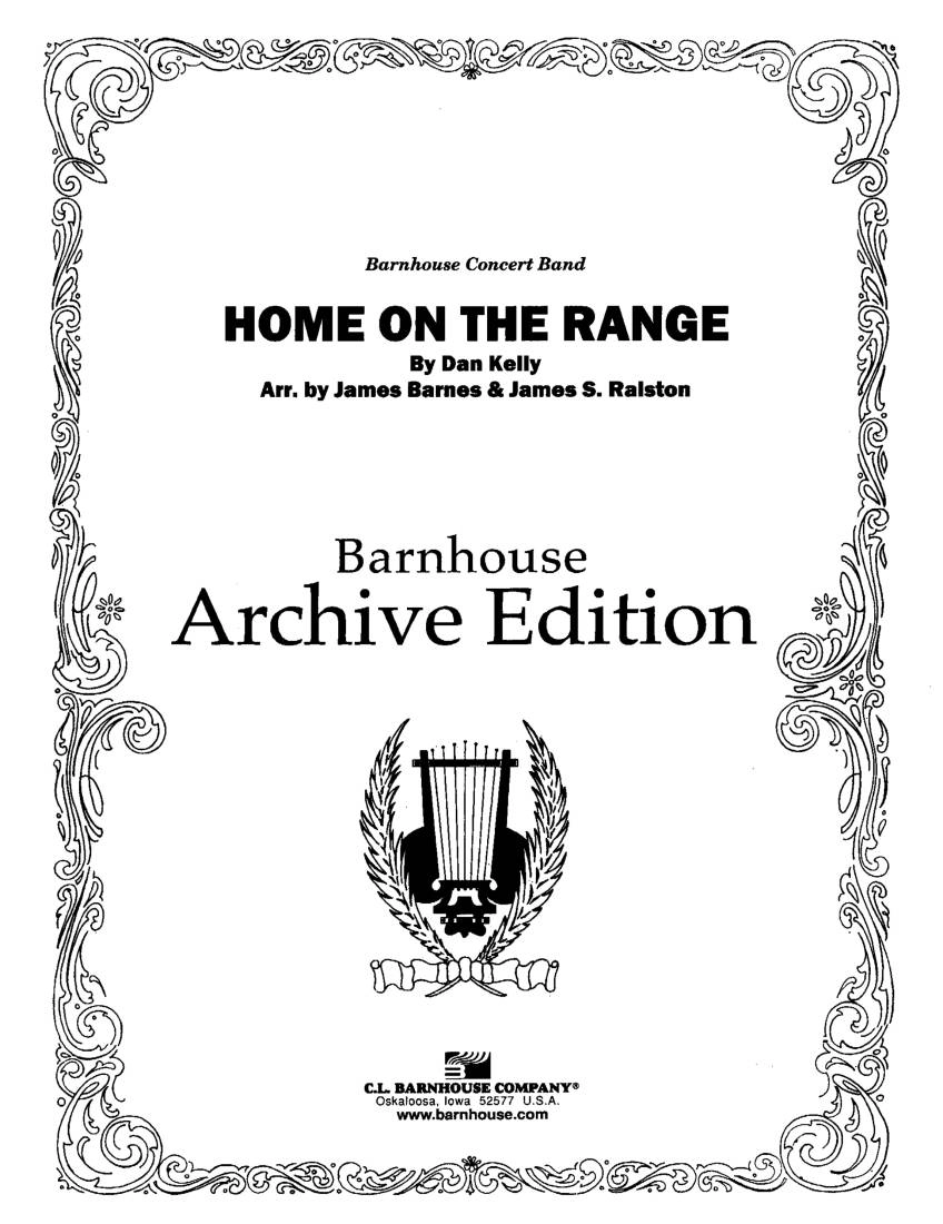 Home on the Range - Kelly/Ralston/Barnes - Concert Band - Gr. 2.5