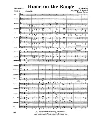 Home on the Range - Kelly/Ralston/Barnes - Concert Band - Gr. 2.5