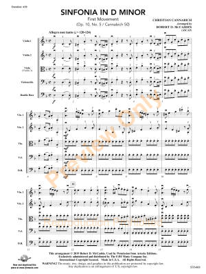 Sinfonia in D Minor: First Movement (Opus 10, No. 5 / Cannabich 50) - Cannabich/McCashin - String Orchestra - Gr. 3.5