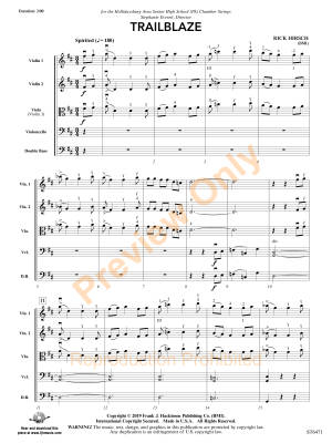 Trailblaze - Hirsch - String Orchestra - Gr. 3.5