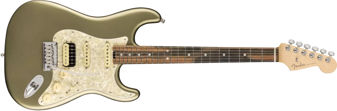 American Elite Stratocaster HSS ShawBucker w/Case - Satin Jade Pearl Metallic