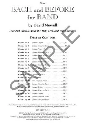 Bach and Before for Band - Newell - Oboe - Book