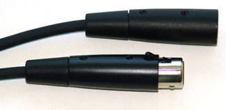2 Foot Mic Cable (Black Ends)