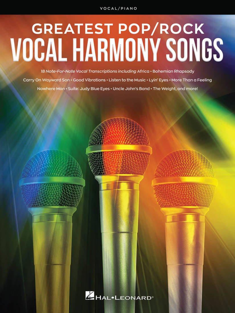 Greatest Pop/Rock Vocal Harmony Songs - Vocal/Piano - Book
