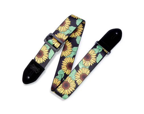 Levys - 2-Inch Polyester Guitar Strap, Sunflower