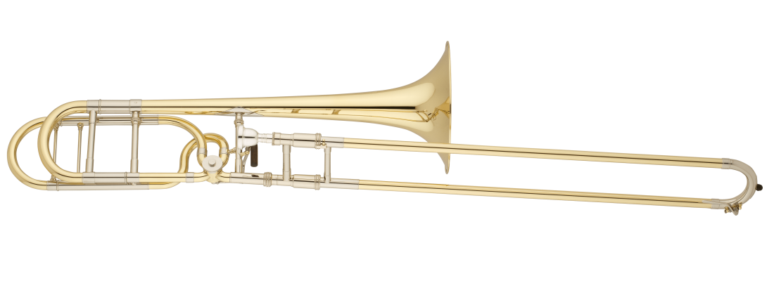 Q-Series Large Bore Professional Trombone with Rotary F-Attachment - Yellow-Brass Bell