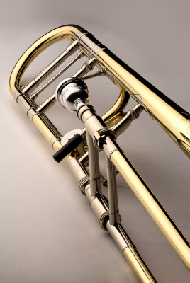 Q-Series Large Bore Professional Trombone with Rotary F-Attachment - Yellow-Brass Bell