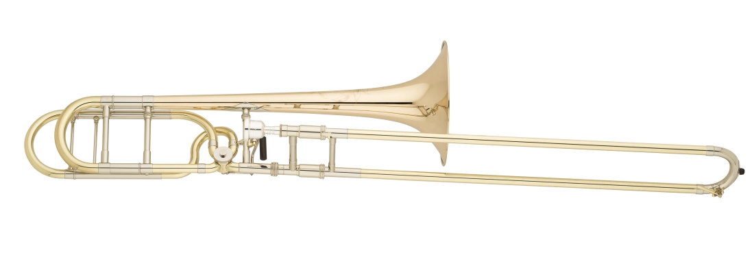 Q-Series Large Bore Professional Trombone with Rotary F-Attachment - Gold-Brass Bell