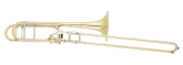 S. E. Shires - Q-Series Large Bore Professional Trombone with Axial F-Attachment - Yellow-Brass Bell