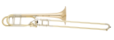 S. E. Shires - Q-Series Large Bore Professional Trombone with Axial F-Attachment - Gold-Brass Bell
