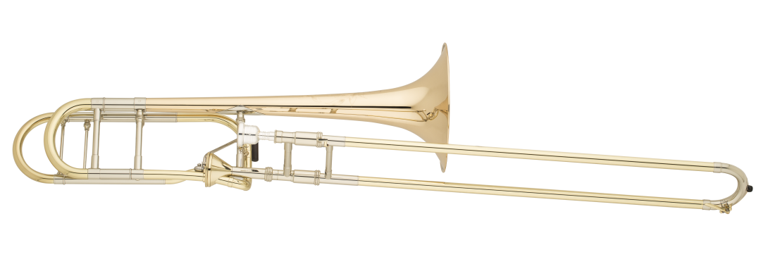 Q-Series Large Bore Professional Trombone with Axial F-Attachment - Gold-Brass Bell