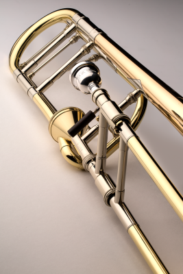 Q-Series Large Bore Professional Trombone with Axial F-Attachment - Gold-Brass Bell