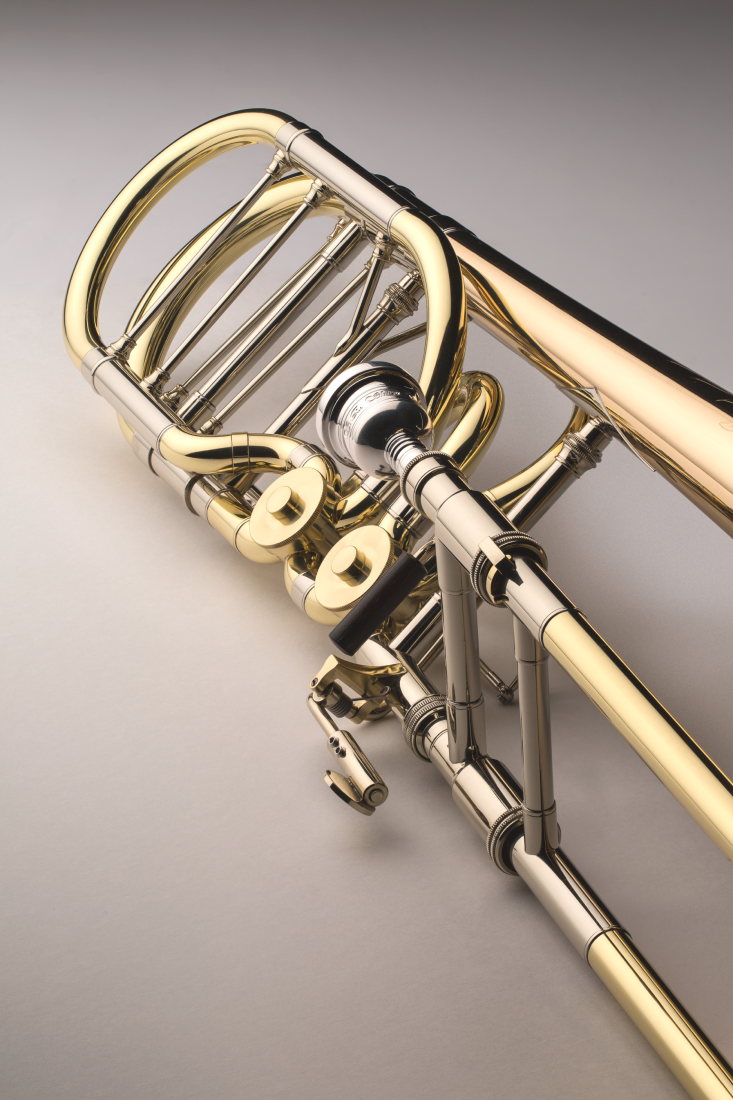 S. E. Shires Q Series Professional Bass Trombone With Rotary F/Gb Attachment Gold Brass Bell