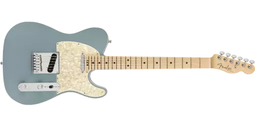American Elite Telecaster with Maple Fingerboard - Satin Ice Blue Metallic with Case