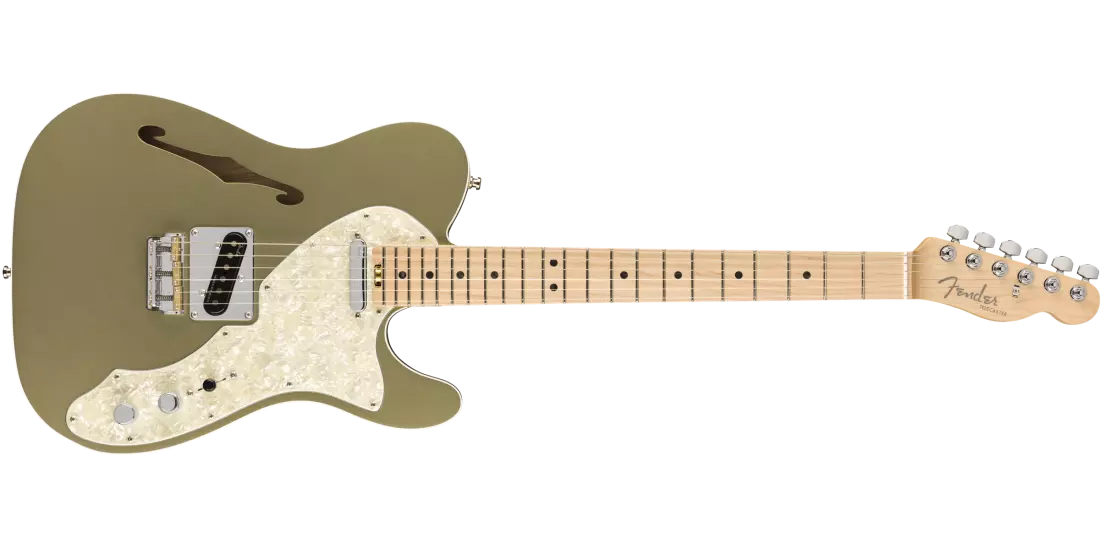 American Elite Telecaster Thinline, Maple Fingerboard - Jade Pearl Metallic