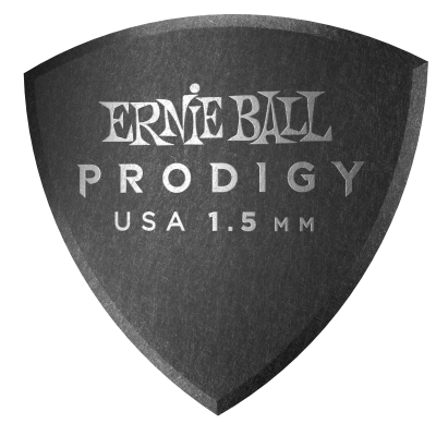 Ernie Ball - Prodigy Black Large Shield Picks 1.5mm - 6 Pack