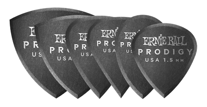 Prodigy Multipack Picks - Black - 1.5mm (6 Pack)