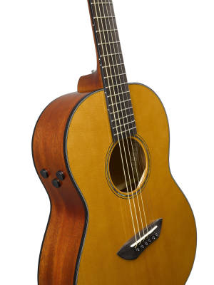 CSF-TA TransAcoustic Series Spruce/Mahogany Parlour Guitar with Electronics/FX Controls and Bag