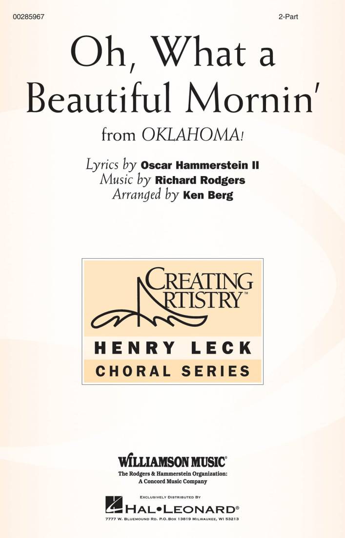 Oh What a Beautiful Mornin\' - Rodgers /Hammerstein /Berg - 2pt