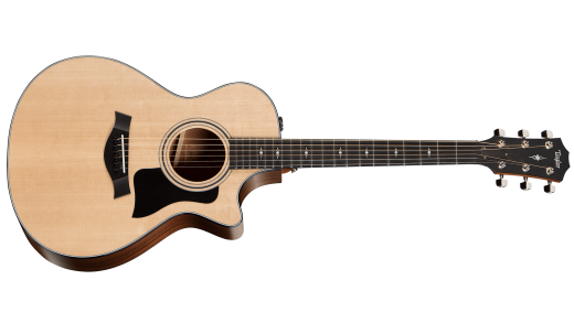 Taylor Guitars - 312ce Grand Concert Spruce/Sapele Cutaway Acoustic Electric Guitar with V-Class Bracing, Case