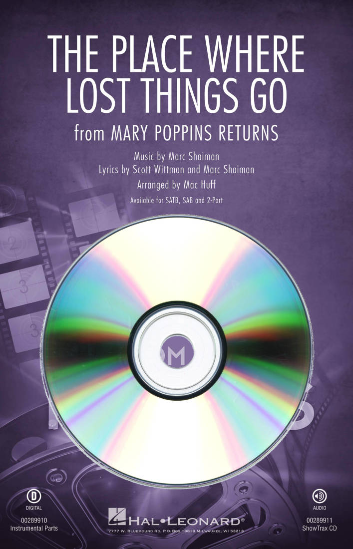The Place Where Lost Things Go (from Mary Poppins Returns) - Wittman/Shaiman/Huff - ShowTrax CD