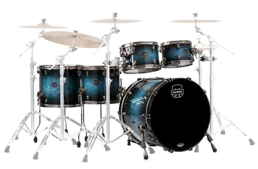 Saturn V MH Exotic Studioease 5-Piece Shell Pack (22, 10, 12, 14, 16) - Deep Water Maple Burl