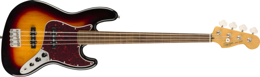 Squier - Classic Vibe 60s Jazz Bass Fretless, Laurel Fingerboard - 3-Tone Sunburst