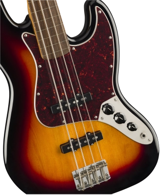 Classic Vibe \'60s Jazz Bass Fretless, Laurel Fingerboard - 3-Tone Sunburst