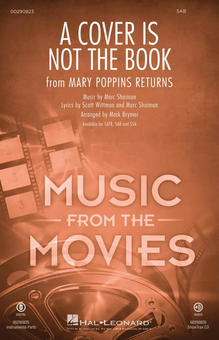 A Cover Is Not The Book (from Mary Poppins Returns) - Shaiman/Wittman/Brymer - SAB