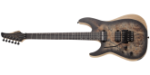 Schecter - Reaper-6 FR S Electric Guitar, Left-Handed - Satin Charcoal Burst
