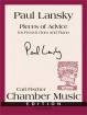 Carl Fischer - Pieces of Advice - Lansky - Horn in F\/Piano