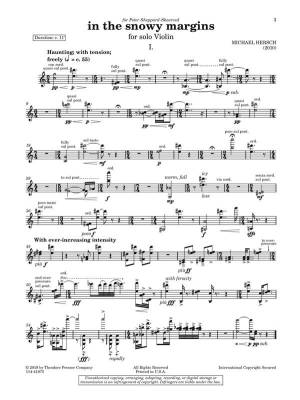 In the Snowy Margins - Hersch - Violin - Sheet Music