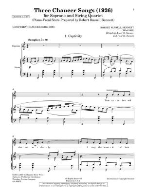 Three Chaucer Songs (1926) - Bennett - Soprano Voice/Piano