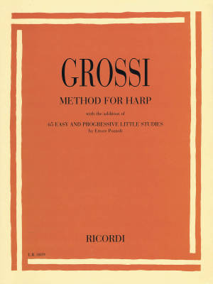 Ricordi - Method for Harp: with 65 Easy & Progressive Little Studies - Grossi/Pozzoli - Harp - Book