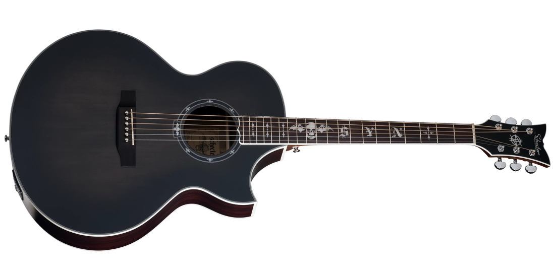 Synyster Gates GA SC Acoustic Guitar - Trans Black Burst Satin