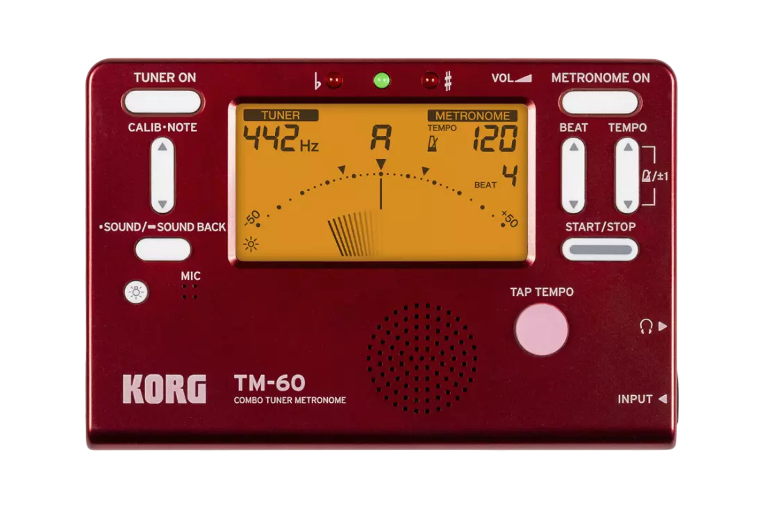 TM-60 Combo Tuner Metronome - Red