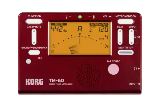 TM-60 Combo Tuner Metronome - Red