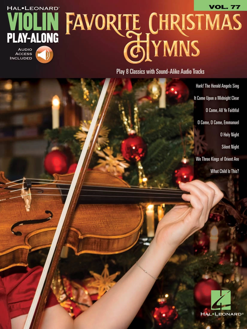 Favorite Christmas Hymns: Violin Play-Along Volume 77 - Book/Audio Online