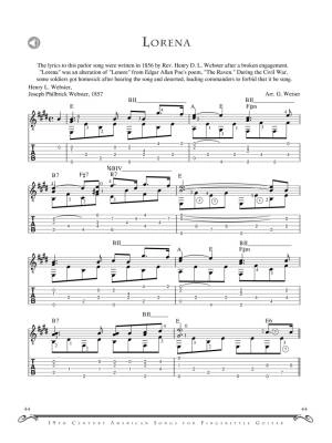 Favorite 19th Century American Songs for Fingerstyle Guitar - Weiser - Guitar TAB - Book/Audio Online